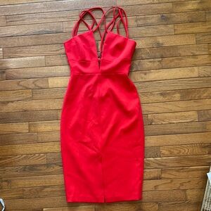 Elegant Red Strappy Dress